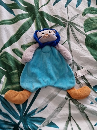 Doudou plat lion - , bleu