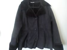 magnifique veste longue effet peau neuve t 46