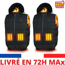 Rrtizan chaude Gilet chauffant Manteaux électrique coupe-vent Veste Homme/Femme*