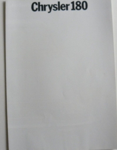 Brochure chrysler 180 pages - brochure,