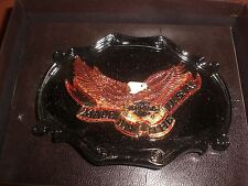 HARLEY VINTAGE MIRROR 75TH ANNIVERSARY 1978 RAINTREE BELT BUCKLE EAGLE MADE USA