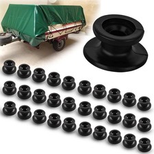 30 Boutons de Bâche - Conception Lisse en Plastique, Résistants aux Intempéries