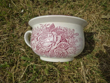 ANCIEN POT DE CHAMBRE LONGWY MODÈLE JARDINIÈRE ROSE