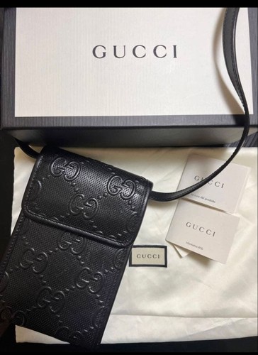 Gucci black leather shoulder - gucci,