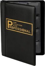 Classeur Monnaie 120 Poches 10 Pages Collection Piece Euro 3x3cm Album Rangement