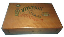 ANCIENNE BOITE de PEINTURES artiste peintre ART NOUVEAU Antique paint artist box