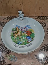 Ancienne Assiette bouillie bébé Limoges FRANCE girafe et le Printemps A Saisir 