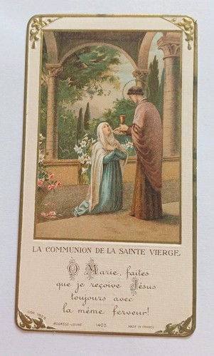 Ancienne image pieuse - , souvenir