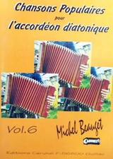 Accordéon diatonique Tablatures Chansons populaires v.6 - Recueil neuf avec CD