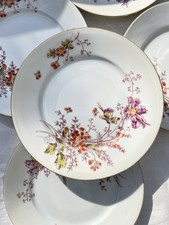 Assiette à Dessert Limoges Décor Floral Aux Lions De Faïence Diamètre 21,5 Cm