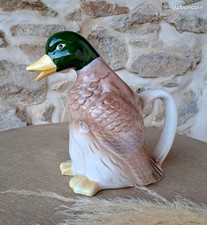 Pichet Canard faïence barbotine céramique modèle rare