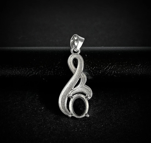 925 sterling silver oval blank - 925,