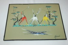 Vintage peinture sur papier N