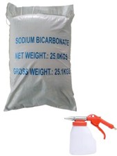 Pistolet de Sablage 1L + Sac 25kg Abrasif Bicarbonate de Soude Sablage Aérogomma