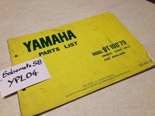 Yamaha moto dt100 1n1 dt - dt100,