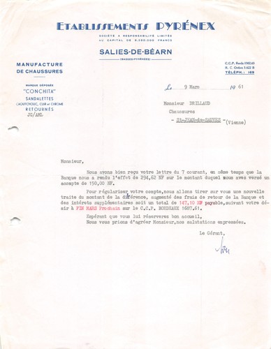 1961 manufacture chaussures - manufacture, de