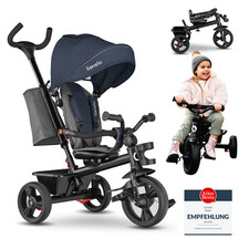 Tricycle 2en1 avec barre de poussée de 18 mois à 25kg LIONELO Haari ?  Bleu