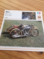MGC 600 N3A side-car Simard 1933 Carte moto Collection Atlas France