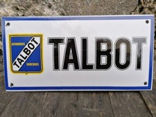 Plaque émaillée TALBOT enamel sign no Bugatti Peugeot Citroen Panhard Renault