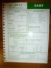 1000 3-A - Fiche Technique Same