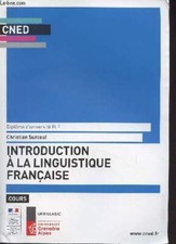 CNED : Introduction à la linguistique française, cours - Diplôme