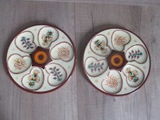 2 assiettes à Huitres/