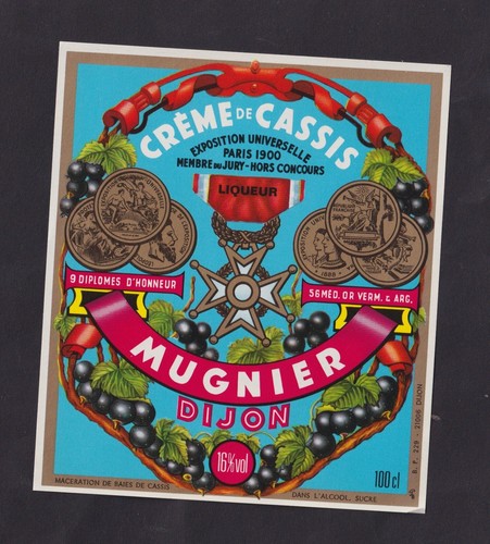 Ancienne étiquette alcool