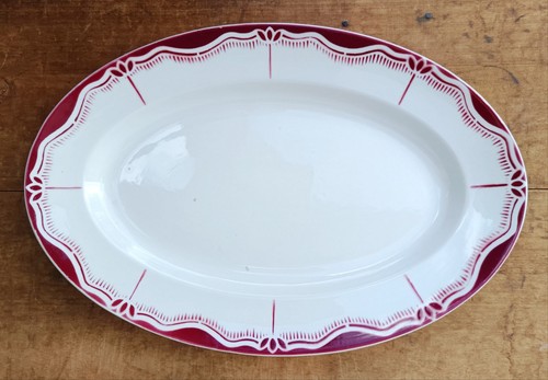 Ancien plat service ovale - ancien, de