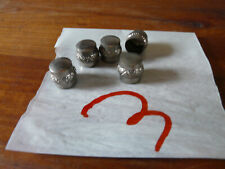 lot 5 férules embouts métal blanc restauration canne ancienne ombrelle