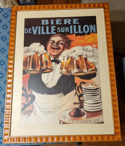 Grande affiche bière vintage