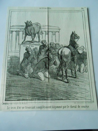 Caricature 1864 veau d or - le,