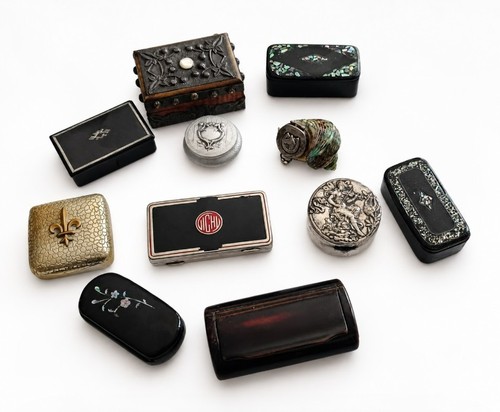 Lot boîtes anciennes - , laque