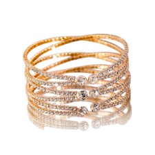 Bracelet manchette CZ plaqué