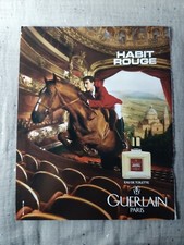 Publicité papier Parfum. Perfume Ad Guerlain Habit Rouge de 1996