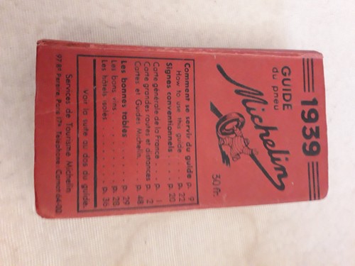 Guide rouge michelin 1939 - rouge,