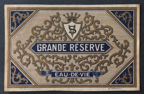 Ancienne étiquette eau vie - de,
