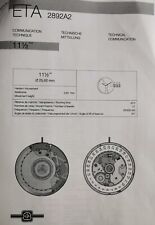 ETA 2892-A2-H2 (ROUE DES HEURES=1,29MM)- SPARE PARTS -VOIR MENU DEROULANT