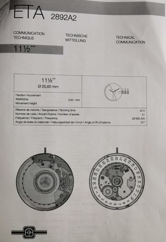 Eta 2892 roue - 2892-a2-h2, des