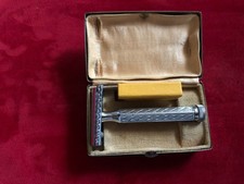 rasoir ancien type VALENCIA slant swing a lame courbe rare antique razor vintage
