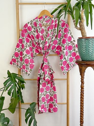 Robe longue kimono - kimono, floral