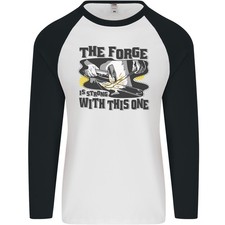 Blacksmith The Forge Is Fort avec Ce Un Mens L/S Baseball T-Shirt