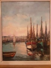 Tableau ancien huile sur toile - huile,