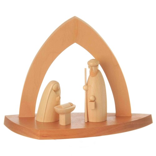 Crèche bois naturelle - crèche, avec