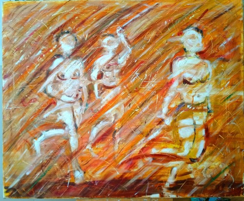 Grand tableau afrique tribal - grand,