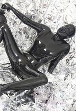 Latex rubber catsuit femme - latex,