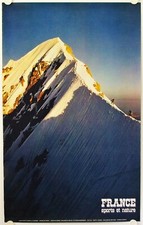 Affiche Tourisme France MONTAGNE photo Pierre TAIRRAZ  Ann.'60  - 62x99 cm