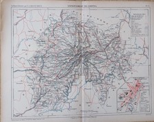 CARTE GEOGRAPHIQUE XIXEME DE