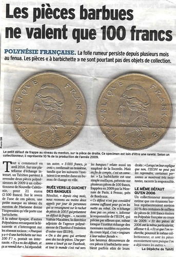 Polynésie française pièce - polynésie,