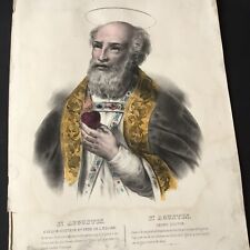 Gravure XIXè Coeur Saint