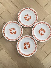 Ensemble de 4 assiettes à dessert modèle Lotus - Arcopal - Années 70 - Vintage